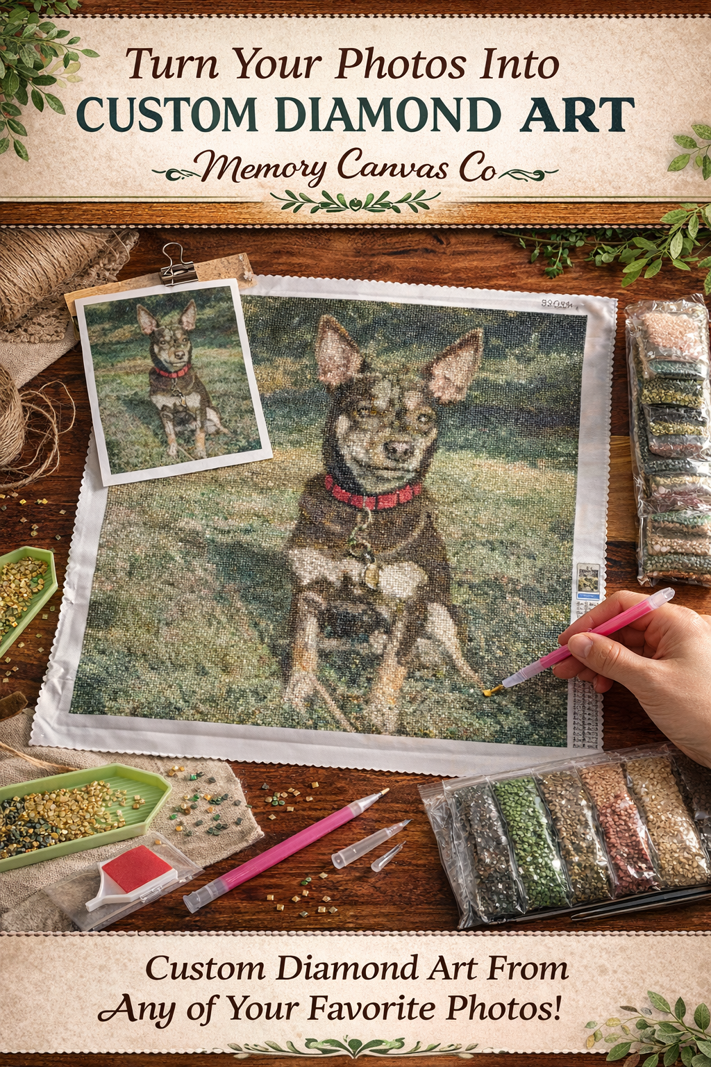 Custom Diamond Art Kit - Create Your Own Masterpiece